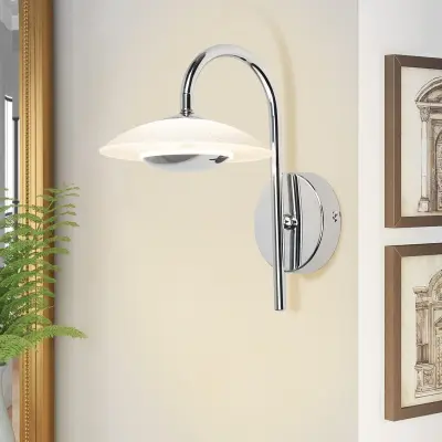 NETTLIFE LED stenska svetilka, moderna oblika, notranja osvetlitev, osvetlitev hodnika, steklo 3000 K, za hotelsko stopnišče