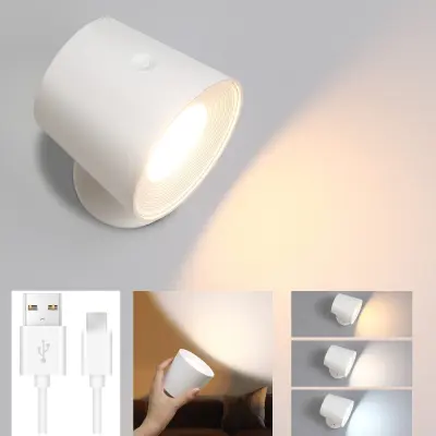 NETTLIFE Notranja stenska svetilka brez napajanja: LED stenska svetilka s stikalom eBela Brezžična stenska osvetlitev na dotik, spremenljiva