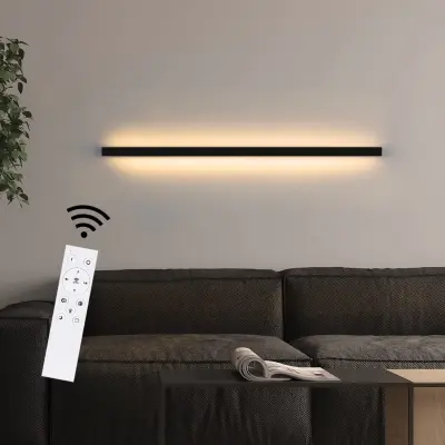 NETTLIFE LED stenska svetilka za notranjo uporabo, črna, nastavljiva, 100 cm, moderna, 15 W, svetilka za hodnik, stenska razsvetljava