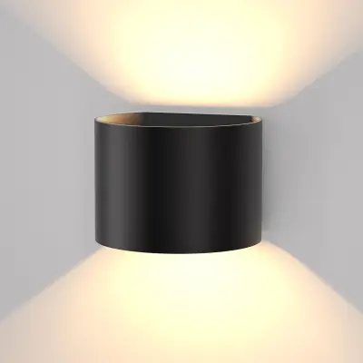 NETTLIFE zunanja stenska svetilka LED notranja zunanja stenska svetilka črna gor dol stena 5W IP65 vodotesna 3000K topla bela