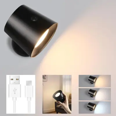 NETTLIFE Notranja stenska svetilka, kovinska kletka, zatemnilna moderna 360° vrtljiva kovinska stropna svetilka, črna