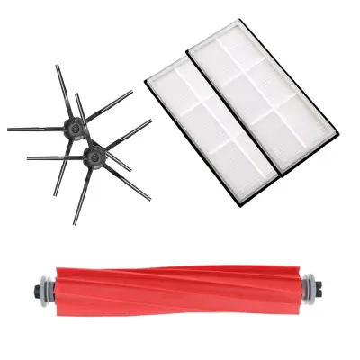 Mega-pack s črnimi stranskimi krtačkami za Roborock S7