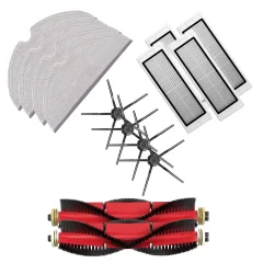 Ultra-pack s krpami in črnimi stranskimi krtačkami za Roborock S5, S6, E5, S50, S55
