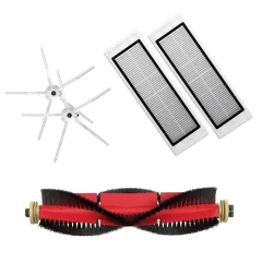 Mega-pack z belimi stranskimi krtačkami za Roborock S5, S6, E5, S50, S55