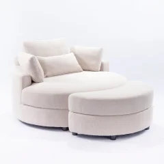 Sodobni Fotelj Z Blazino YHL Voyura Q-MYD-2306-BEIGE - Bež