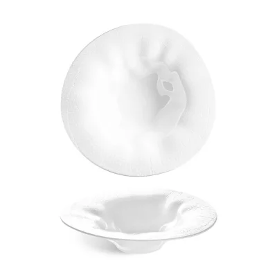 Flamenco globoki krožnik / 27cm / Crackle / 3 kos