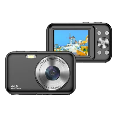 DC406L 2,4-palčni 1080P mini HD 16X zoom digitalni fotoaparat domači otroški fotoaparat EU vtič (črn)