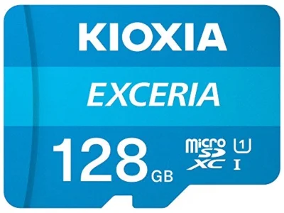 Micro SD Kioxia 128GB presega UHS-I C10 R100 CON adapter