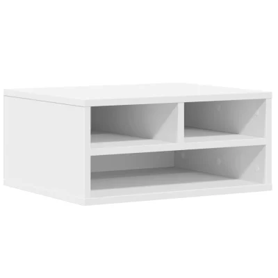 vidaXL Stojalo za tiskalnik belo 49x40x22,5 cm inženirski les