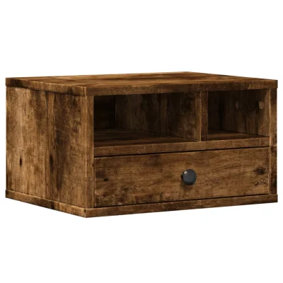 vidaXL Stojalo za tiskalnik dimljen hrast 40x32x22,5 cm inženirski les