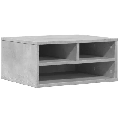 vidaXL Stojalo za tiskalnik betonsko siva 49x40x22,5 cm inženirski les