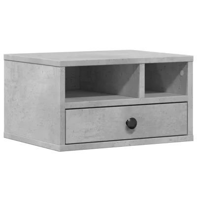 vidaXL Stojalo za tiskalnik betonsko siva 40x32x22,5 cm inženirski les