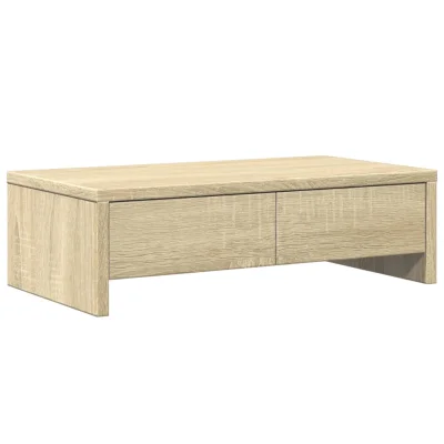 vidaXL Stojalo za zaslon s predali sonoma hrast 50x27x15 cm inž. les
