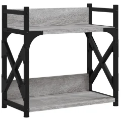 vidaXL Stojalo za tiskalnik siva sonoma 40x20x40 cm inženirski les