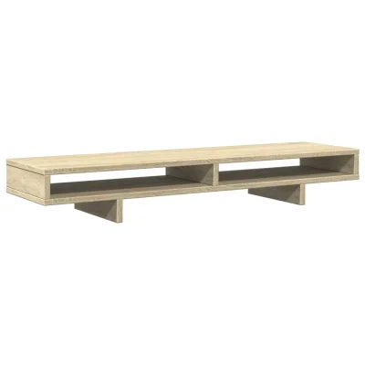 vidaXL Stojalo za zaslon sonoma hrast 100x27x15 cm inženirski les