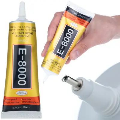 Rosfix E-8000 Univerzalno Lepilo – 110 ml, Prozorno, Elastično, Za Elektroniko, Steklo, Les, Gumo