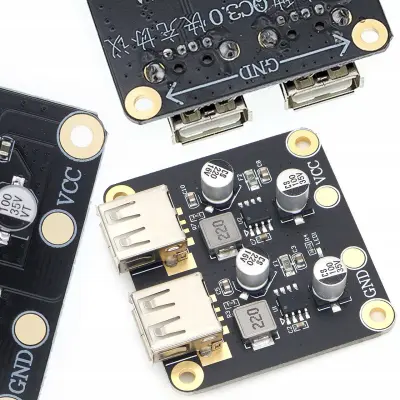 Rosfix Pretvornik Napetosti 2-Kanalni USB Polnilec – Step Down, 6–24V na 5V, 2x USB, 3A | Za Avto in DIY