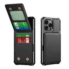 Elegantno Črno Ohišje z Denarnico za iPhone 16   iPhone 16 Pro Max