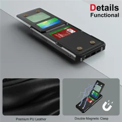 Eleganten črn etui z denarnico za iPhone 15   iPhone 15 Pro