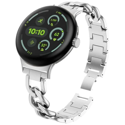 Srebrn pašček za uro iz nerjavečega jekla za Google Pixel Watch 3 (45 mm)