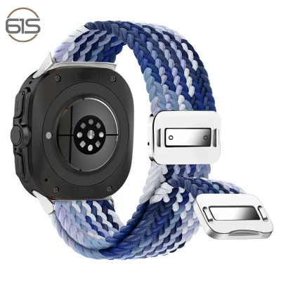 Ultra elastičen tkan najlonski pašček za Samsung Watch 7 Blue