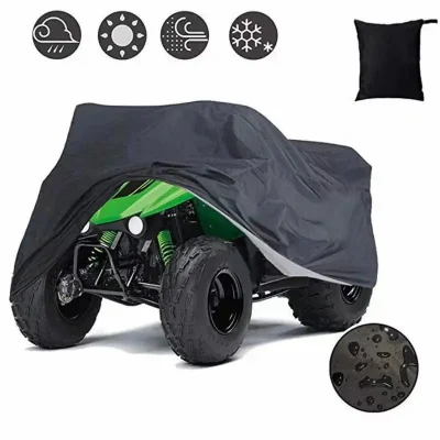 Črna prevleka za ATV - Zaščita iz oksfordske tkanine   Model 1