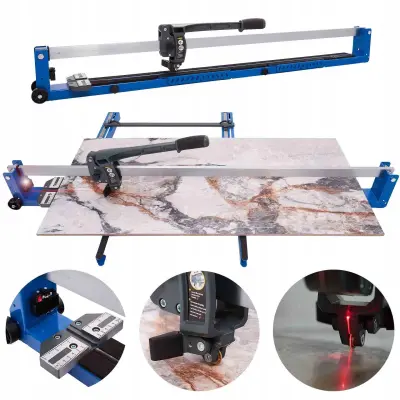 PRO enotirni velik rezalnik keramike do 1200mm na kolesih + laser