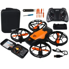 Aku. LED dron za začetnike 12cm oranžen