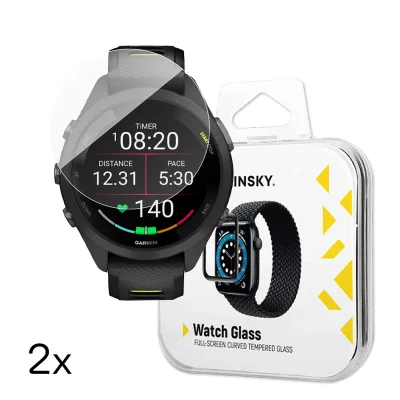 Kakovostno kaljeno steklo Wozinsky Full Glue za Garmin Forerunner 265s 42mm (paket 2 kosov)