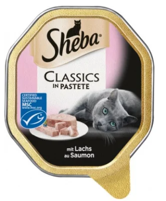 Pasuta za mačke Sheba Craft s lososom - 85 g
