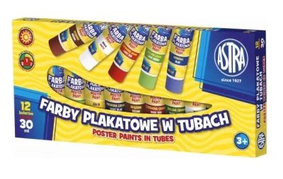 Astra Akvarelne Barve v Tubah, Set 12 Barv