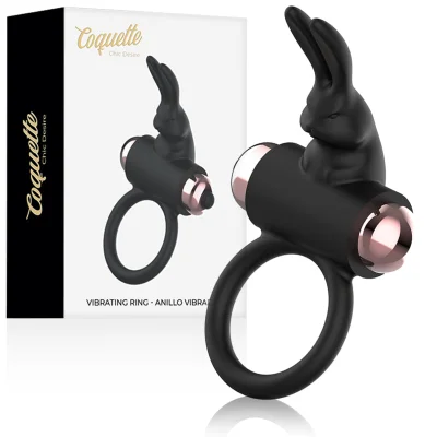 COQUETTE CHIC DESIRE - PRSTAN Z VIBRATORJEM ČRNO/ZLATO