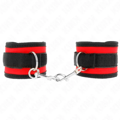 KINK - ZAPESTJA ZA ZAPESTJA NYLON BIND HOOK&LOOP RDEČE-ČRNA MODEL 2 NASTAVLJIV 18-35 CM