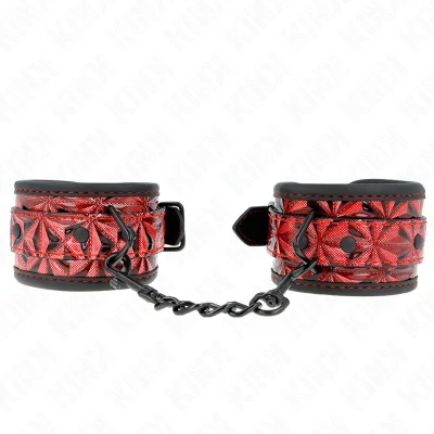 KINK - NASTAVLJIV TEMNO RDEČ DIAMANTNI VZOREC ZAPESTJE 17-26 CM