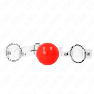 KINK - RDEČA PROZORNA PVC ŽOGICA GAG 4 CM NASTAV
