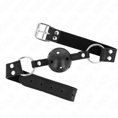 KINK - DIHAJOČA ŽOGICA 4 CM GAG Z DVOJNIMI KOVICAMI MODEL 1 ČRNA 62,5 x 2,5 CM NASTAVLJIV 42-58 CM
