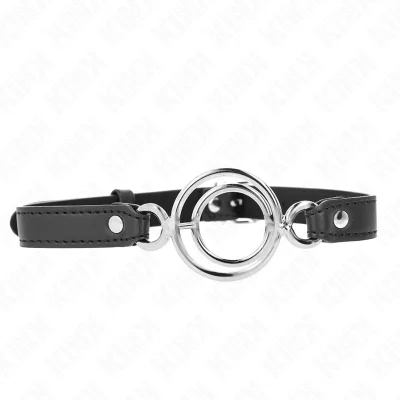 KINK - GAG Z VEČ O-RINGI 5 CM ČRN 63 X 2,5 CM