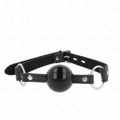 KINK - TPE BALL GAG 4 CM S ČRNO KLJUČAVNICO 60 x 2 CM