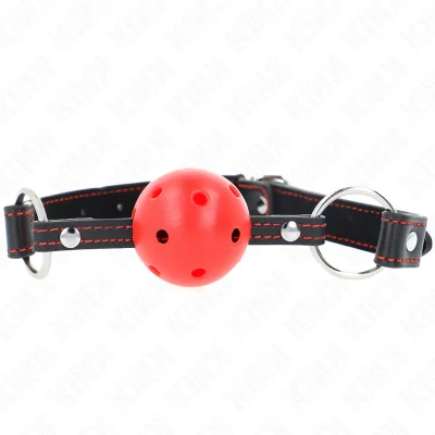 KINK - TRDA VOTLA RDEČA ŽOGICA GAG MODEL 2 65 x 2,5 CM