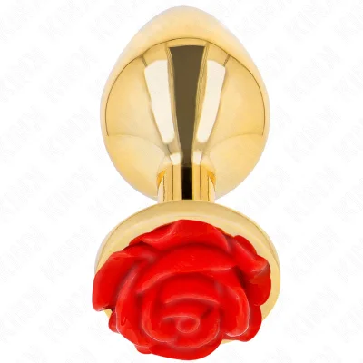 KINK - ANALNI ČEP GOLD ROSE RED VEL. L