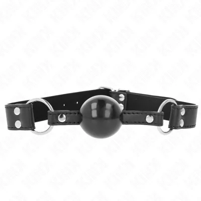KINK - MEHKA IN TRDNA ŽOGICA GAG 4 CM Z USNJENIM TRAKOM 62 x 2,5 CM NASTAVLJIV 42-58 CM