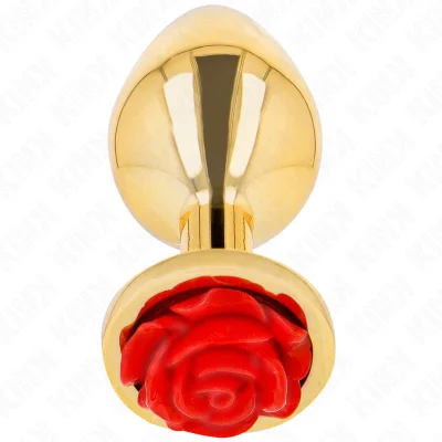 KINK - ANALNI ČEP GOLD ROSE RED VEL. M