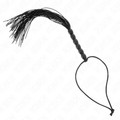 KINK - MINI SILIKONSKA BICA S 6 ČRNIMI PERLAMI 26 CM