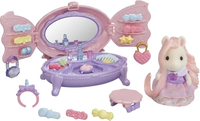 Sylvanian Families Ponyjeva komoda s toaletnim setom - Igralni komplet za hiško igro 5704