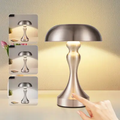 Lampe de chevet LED NETTLIFE tactile, intensité variable, sans fil, rechargeable par USB, style vintage