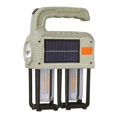 USB ROČNA SOLARNA SVETILKA + USB powerbank - BEŽ