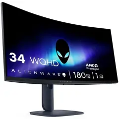 Monitor Dell 86,4 cm (34,0") AW3425DWM 3440x1440 Curved Gaming 180Hz VA 1ms 2xHDMI DisplayPort 2 HAS 3H DCI-P3-95% AdaptiveSync FreeSync Alienware