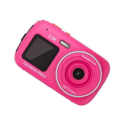 Elegantna digitalna kamera - dvojni zaslon, 72MP, 1080p Red