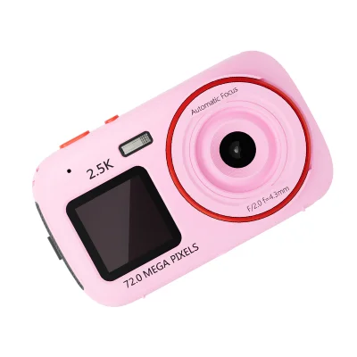 Elegantna digitalna kamera - dvojni zaslon, 72MP, 1080p Pink