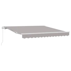 vidaXL Ročna Retraktibilna Tenda Svetlo Siva 300x250 cm